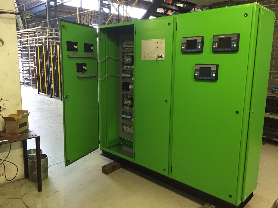 One of the products that Generex sells. A picture of a control panel in a bright green color.