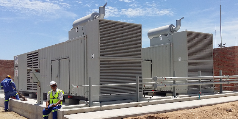 One of the projects completed by Generex. A photo of a generator at the Kropz Mine.