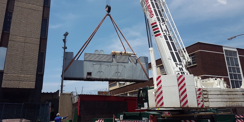 One of the projects completed by Generex. A photo of a crane.